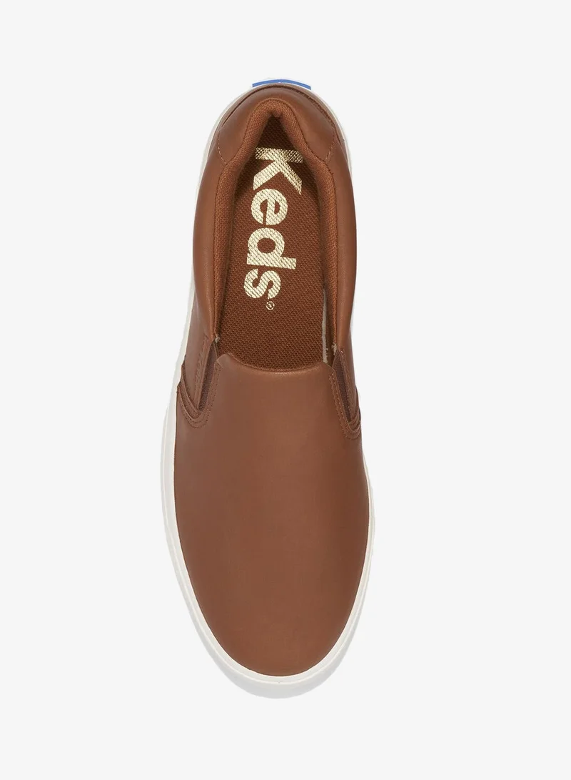 Keds Cognac Keds Women's Pursuit Slip On Leather Casual Sneaker Brown for Women | Best Price UAE